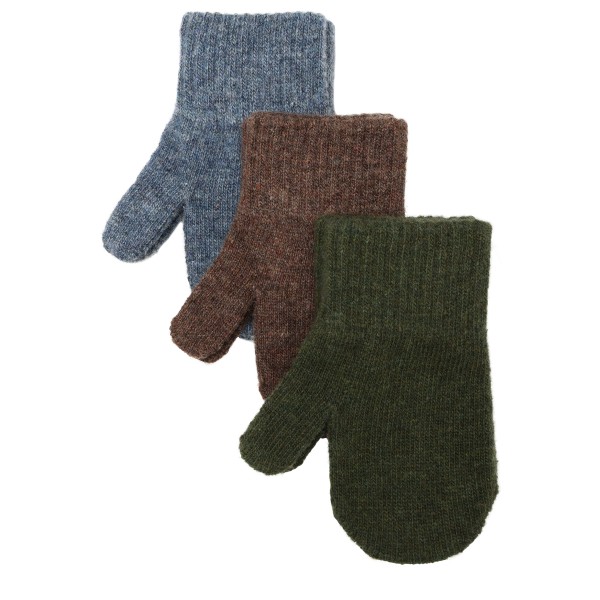 Mikk-Line - Kid's Magic Mittens 3 Pack - Handschuhe Gr 0-2 Years;2-4 Years oliv von Mikk-Line