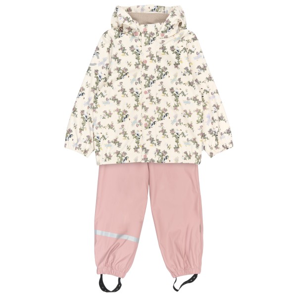 Mikk-Line - Kid's PU Rain Set Magic Rec. w. Suspension 104 Gr 104 weiß von Mikk-Line