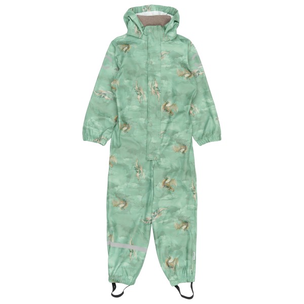 Mikk-Line - Kid's PU Rain Suit AOP Recycled - Overall Gr 104;110;116;122;128;74;80;86;92;98 grün/türkis;rosa von Mikk-Line