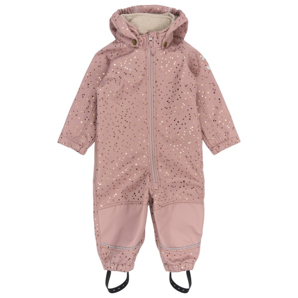 Mikk-Line - Kid's Softshell Suit Recycled Uni AOP - Overall Gr 104 rosa von Mikk-Line