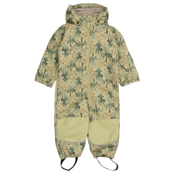 Mikk-Line - Kid's Softshell Suit Recycled Uni AOP - Overall Gr 80 oliv/beige von Mikk-Line