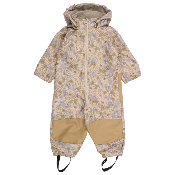 Mikk-Line - Kid's Softshell Suit Recycled Uni AOP - Overall Gr 98 beige von Mikk-Line