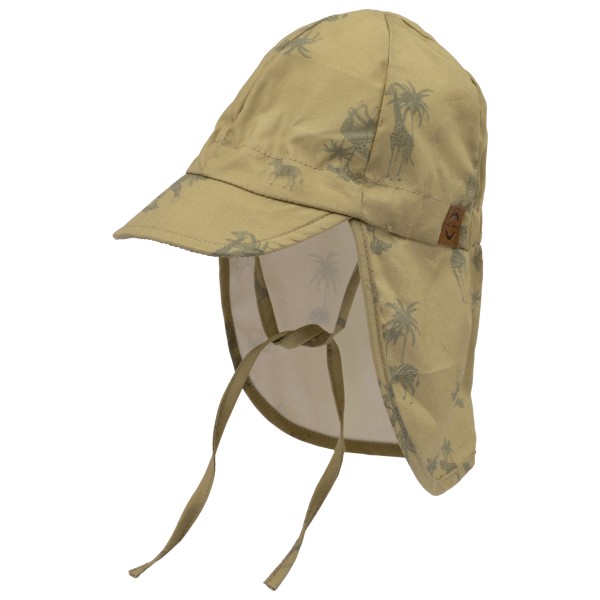 Mikk-Line - Kid's Summercap Long Neck AOP - Cap Gr 51 cm - 2-4 Years beige von Mikk-Line