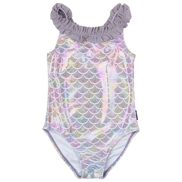Mikk-Line - Kid's Swimsuit Recycled AOP - Badeanzug Gr 122/128 - 7-8 Years grau von Mikk-Line