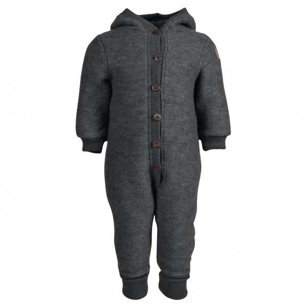 Mikk-Line - Kid's Wool Baby Suit with Hood - Overall Gr 104 grau von Mikk-Line