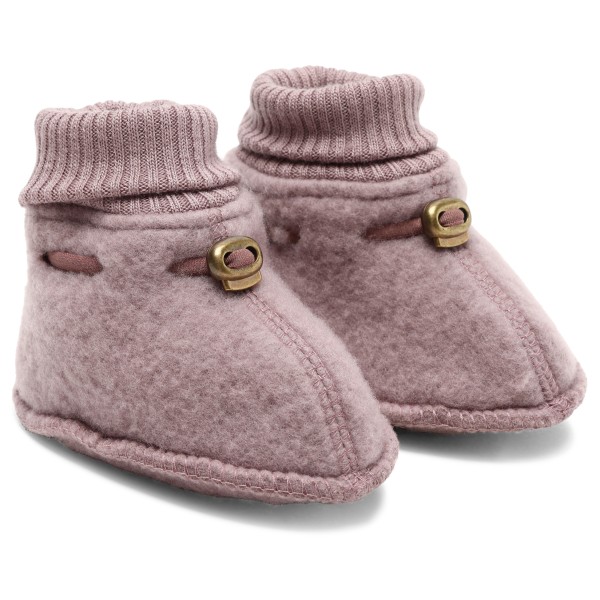 Mikk-Line - Kid's Wool Footies - Hüttenschuhe Gr 50/56 braun/rosa von Mikk-Line