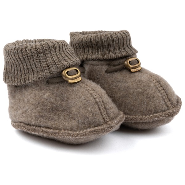 Mikk-Line - Kid's Wool Footies - Hüttenschuhe Gr 50/56 braun von Mikk-Line