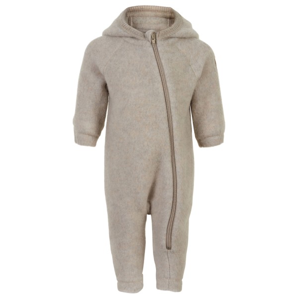 Mikk-Line - Wool Baby Suit with Ears - Overall Gr 104 grau von Mikk-Line