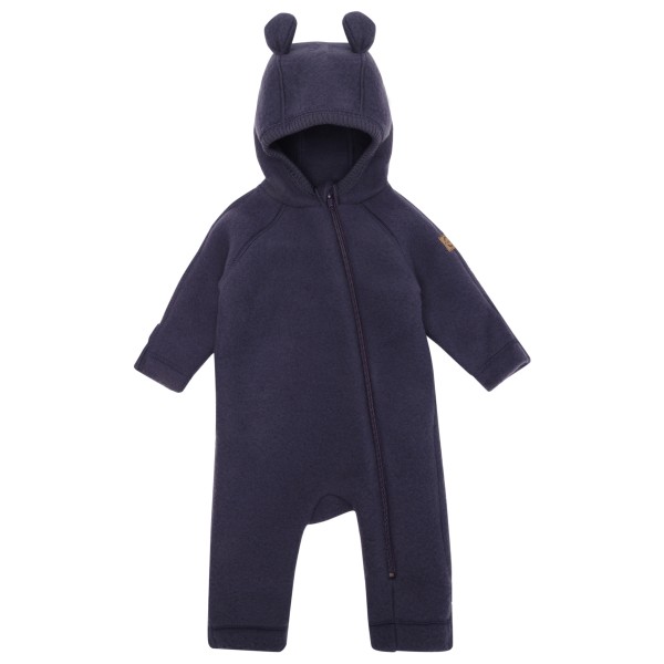 Mikk-Line - Wool Baby Suit with Ears - Overall Gr 104 blau von Mikk-Line