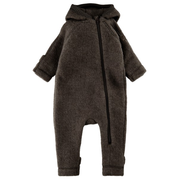 Mikk-Line - Wool Baby Suit with Ears - Overall Gr 56 schwarz von Mikk-Line