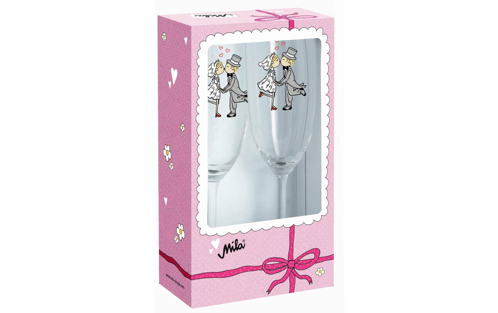 Mila Glas »Just Married 180 ml«, (2 tlg.) von Mila