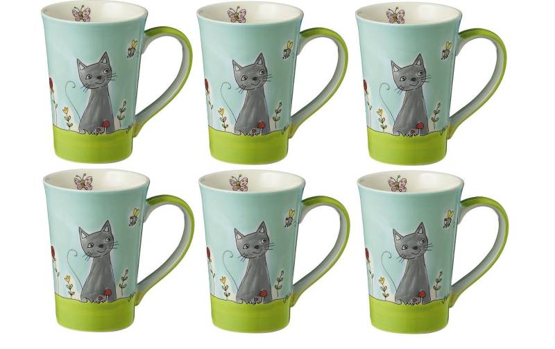 Mila Tasse »Katze in Blumenwiese« von Mila