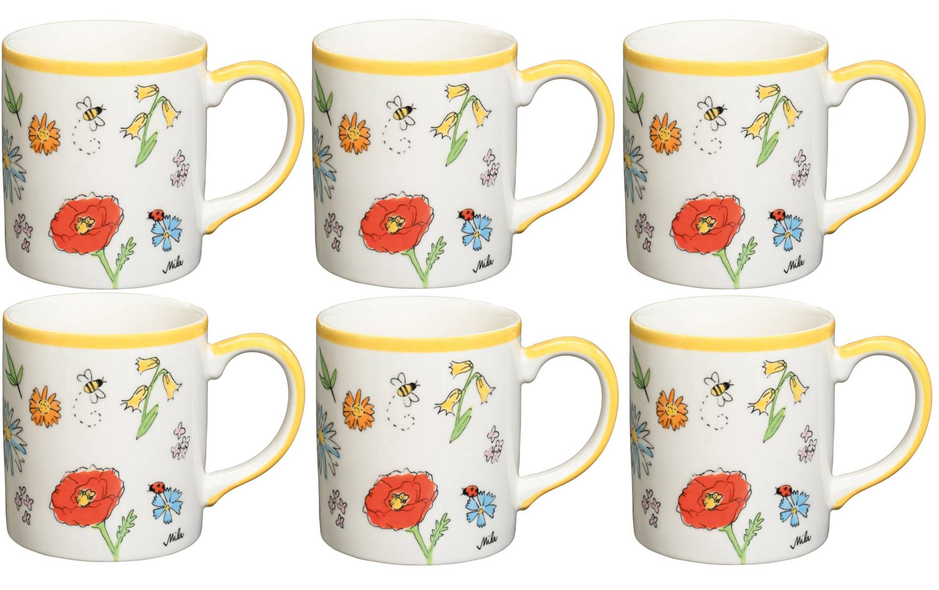 Mila Tasse »Lovely Flowers 280«, (6 tlg.) von Mila