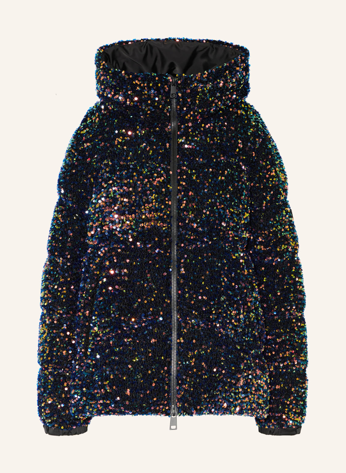 Milestone Daunenjacke Msrainbow Mit Pailletten schwarz von Milestone