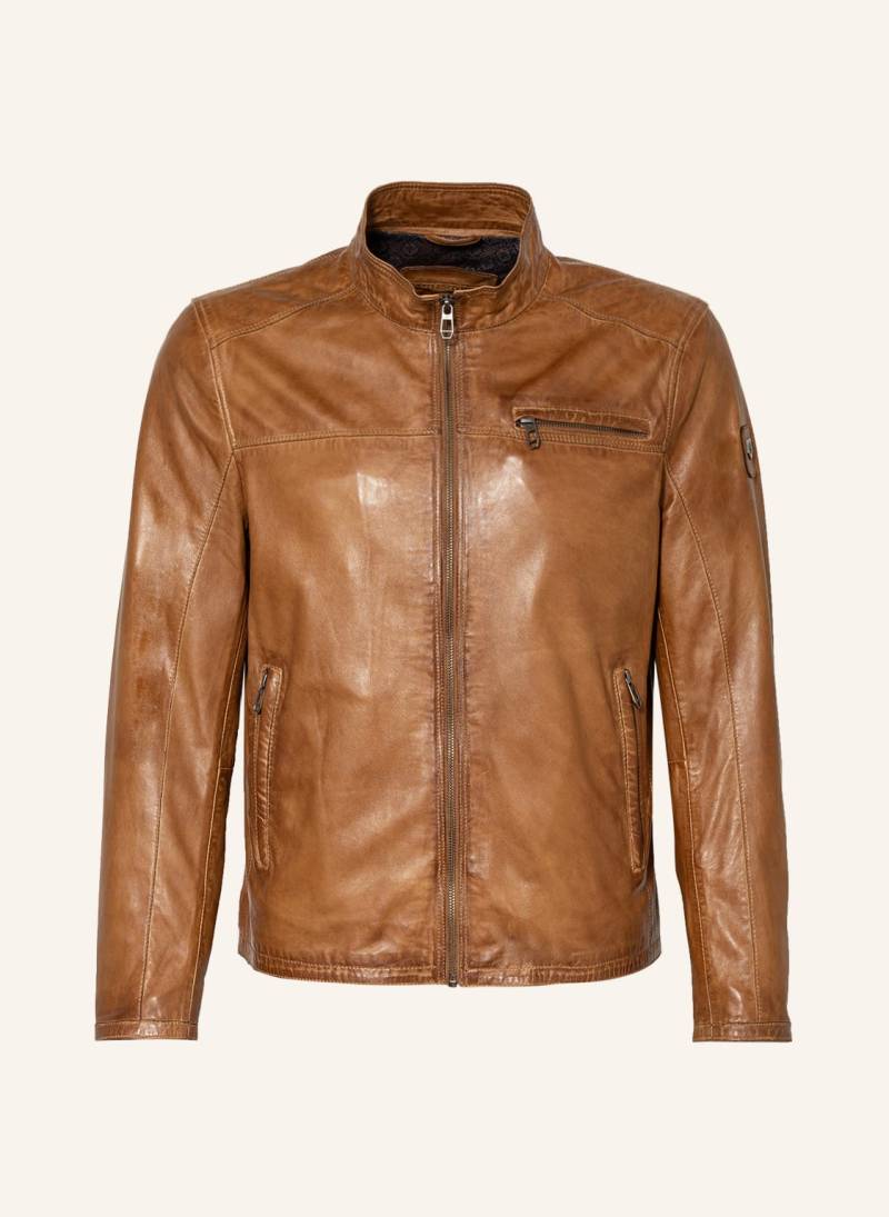 Milestone Lederjacke Ms-Marco braun von Milestone