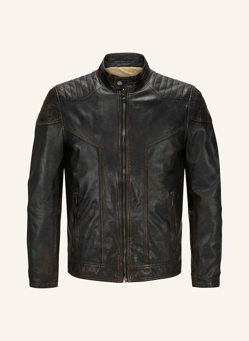 Milestone Lederjacke Msarlington schwarz von Milestone