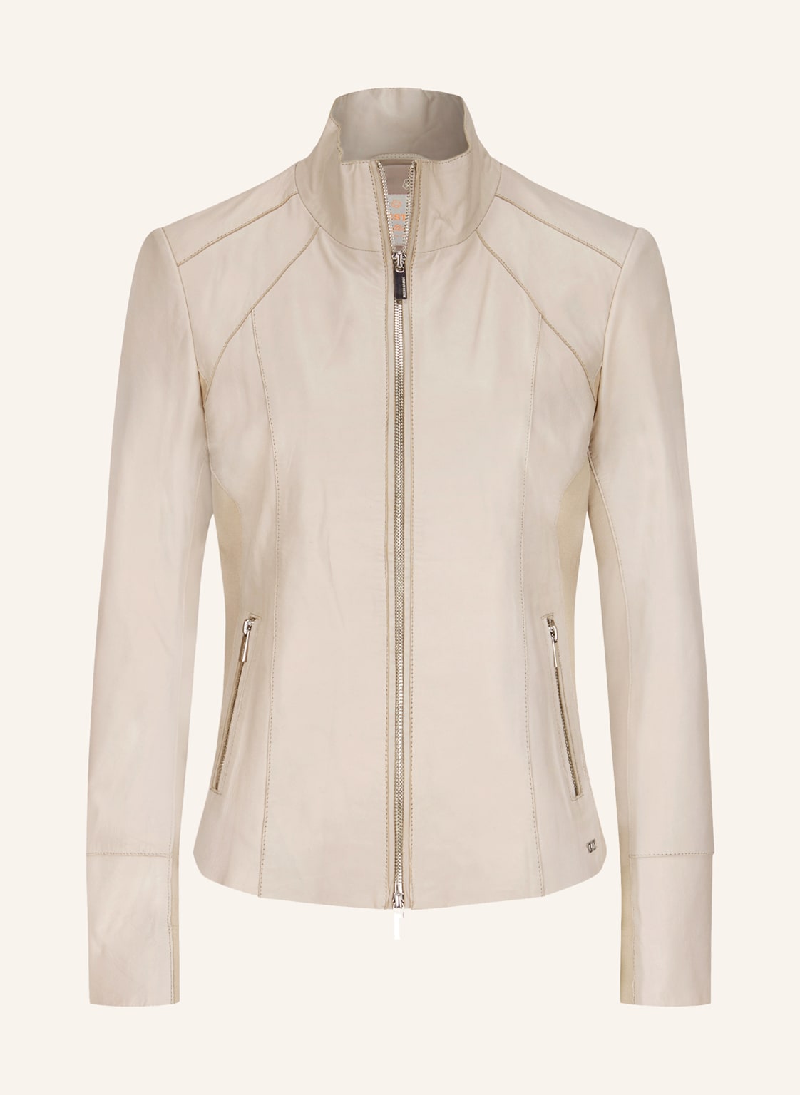 Milestone Lederjacke Msgalatea beige von Milestone