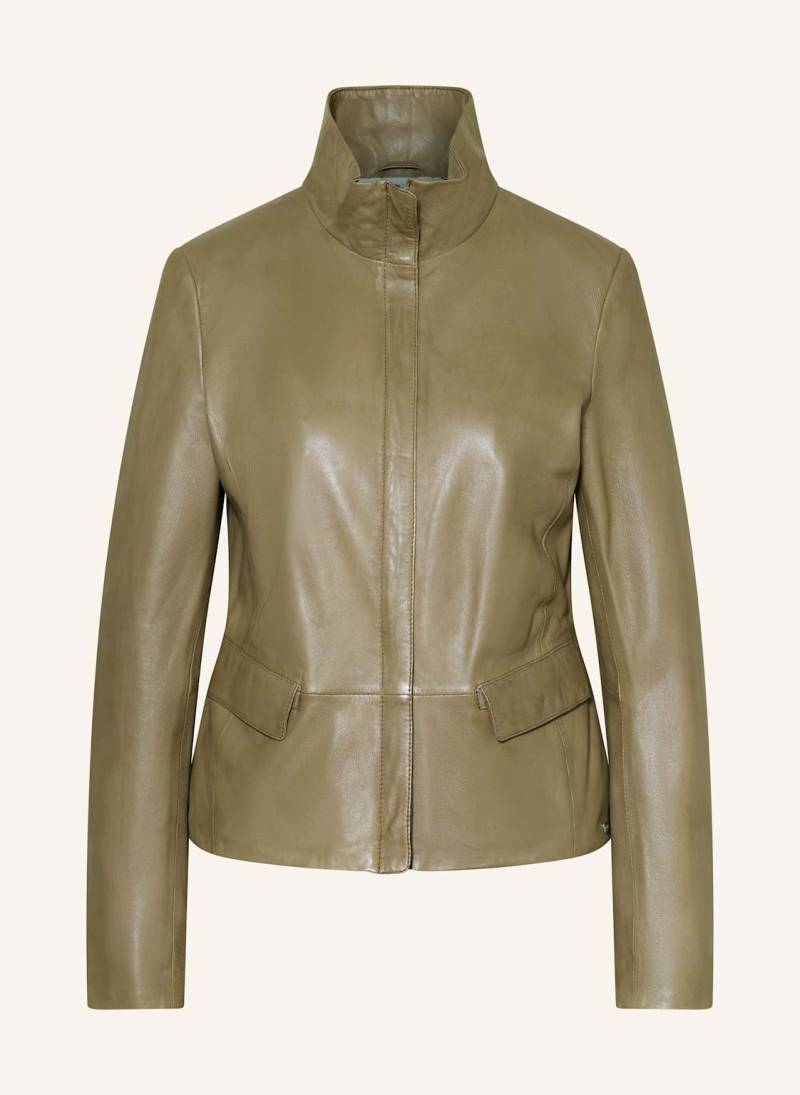 Milestone Lederjacke Mskreta gruen von Milestone