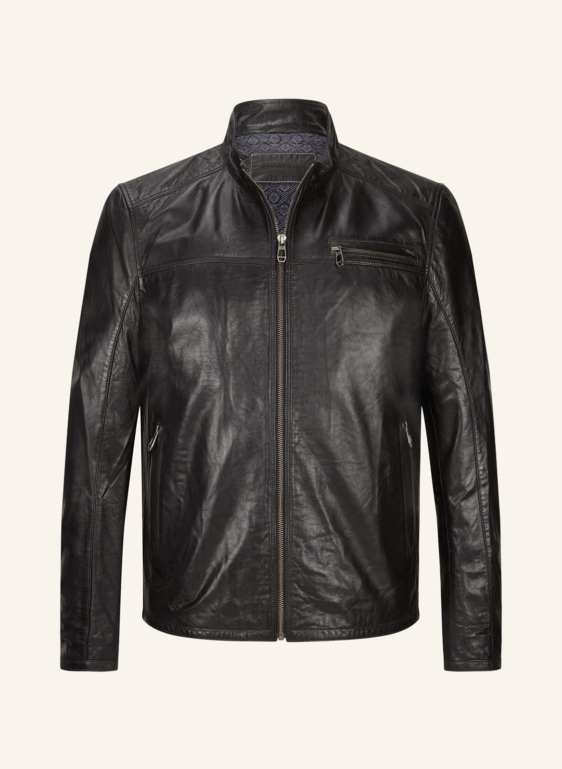 Milestone Lederjacke Msmarco schwarz von Milestone