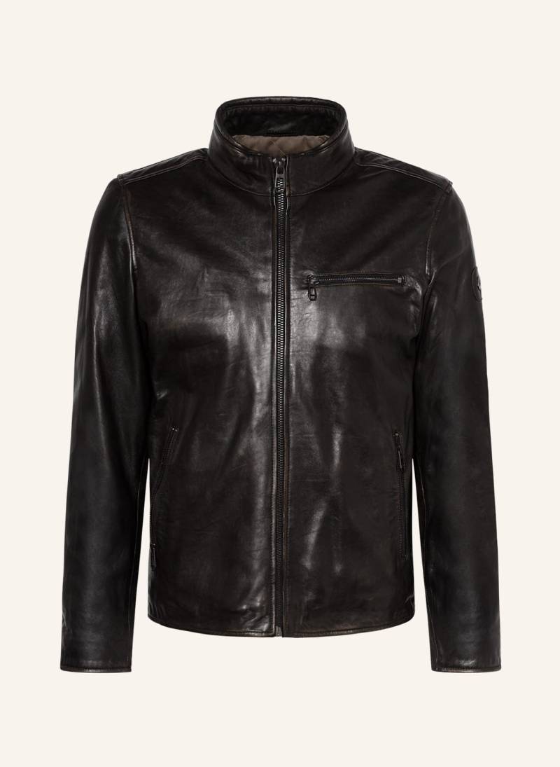 Milestone Lederjacke Msnilo schwarz von Milestone