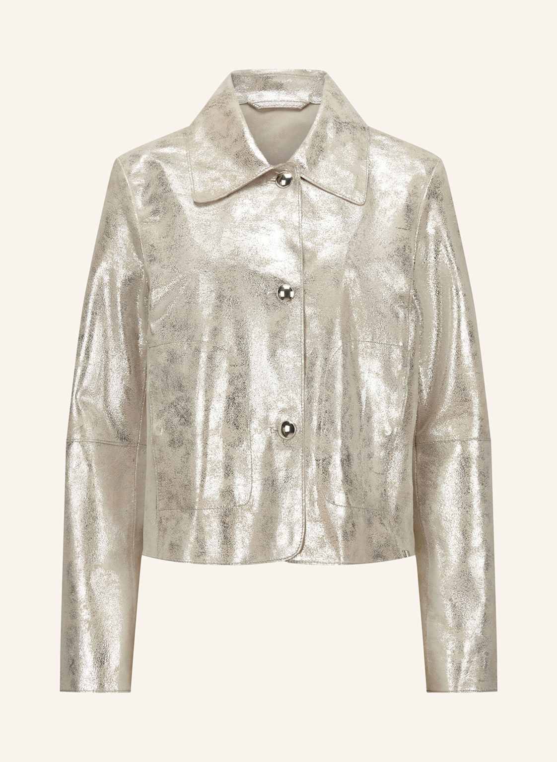 Milestone Lederjacke Mspage silber Milestone Lederjacke Mspage silber von Milestone