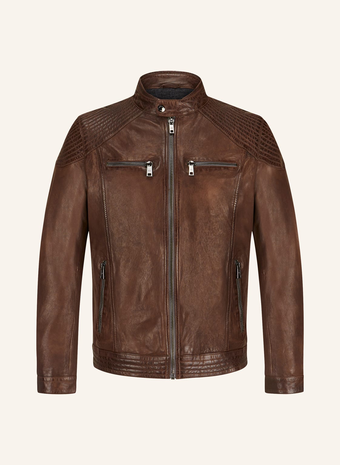 Milestone Lederjacke Msparker braun von Milestone