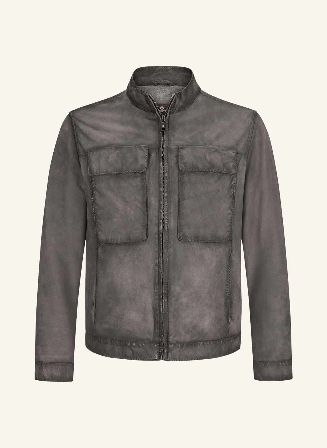 Milestone Lederjacke Mstizian grau von Milestone