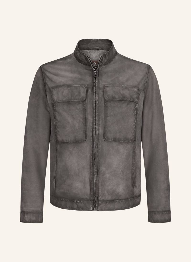 Milestone Lederjacke Mstizian grau von Milestone