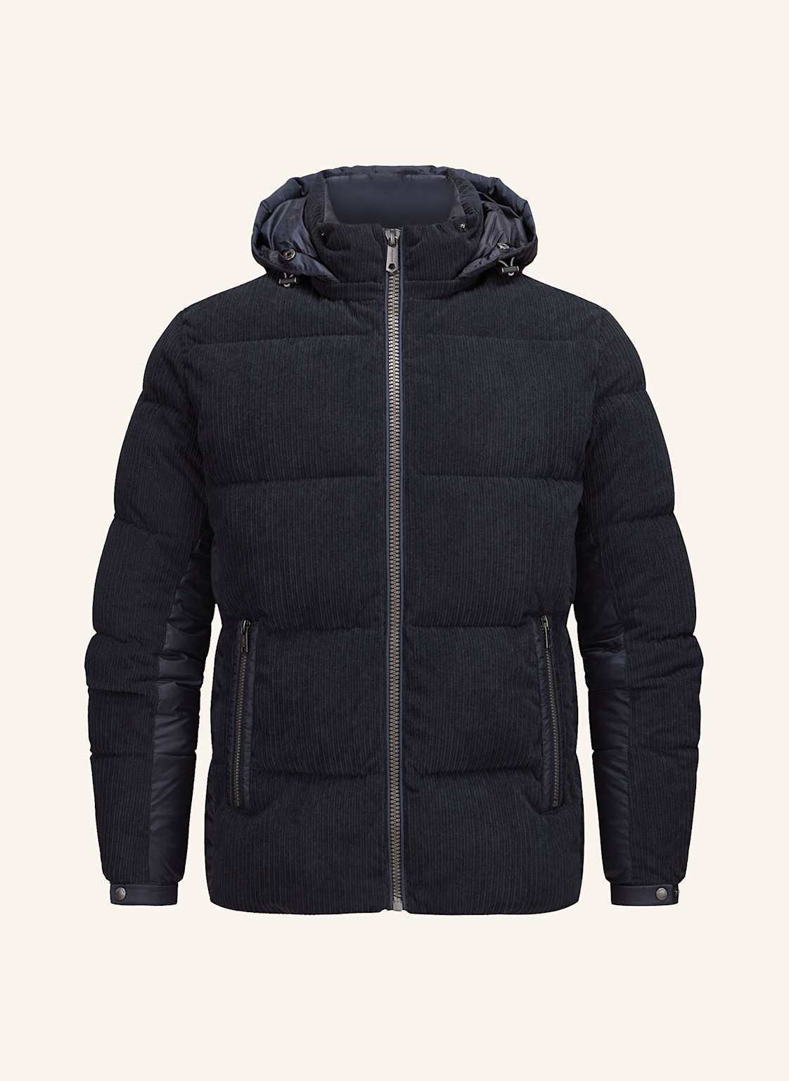 Milestone Steppjacke Mscordoba Aus Cord Mit Abnehmbarer Kapuze blau von Milestone