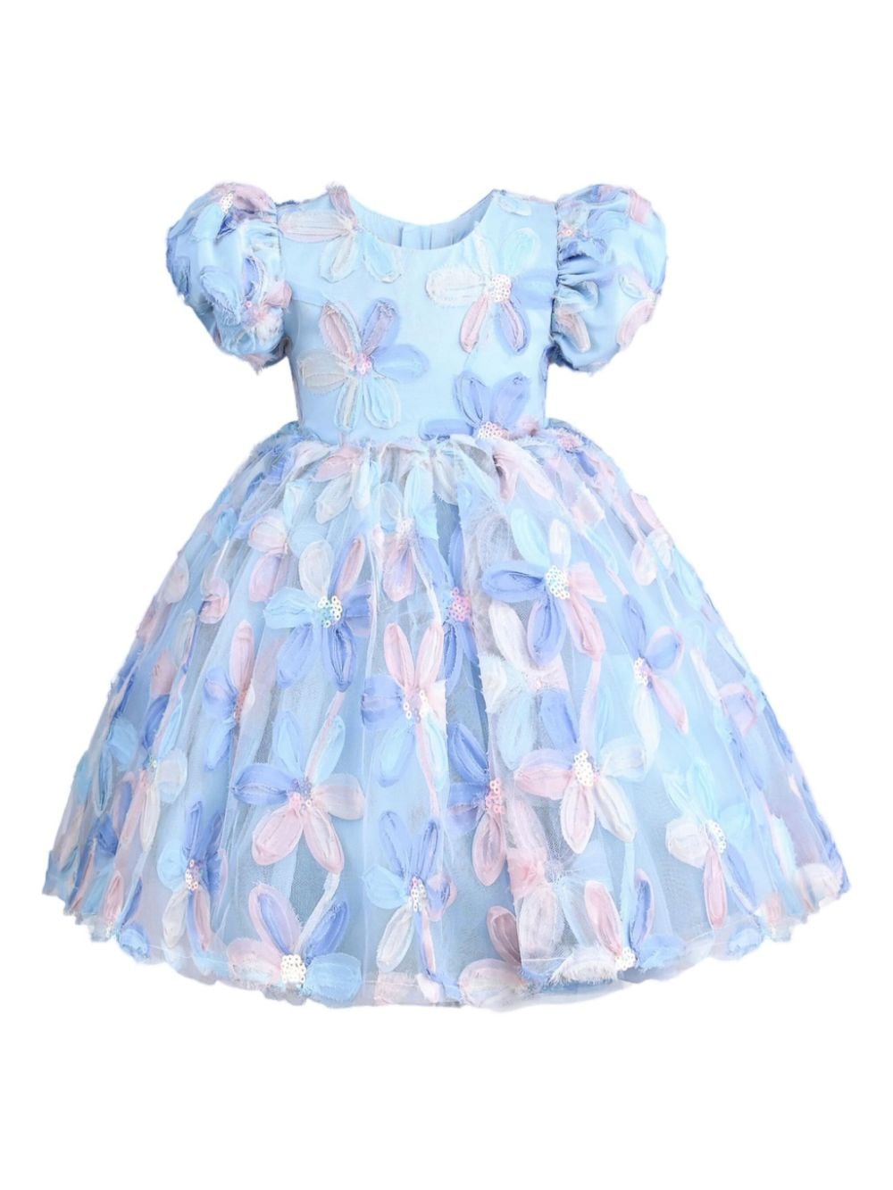 Mimi Tutu Daisy bow-detail flared dress - Blue von Mimi Tutu