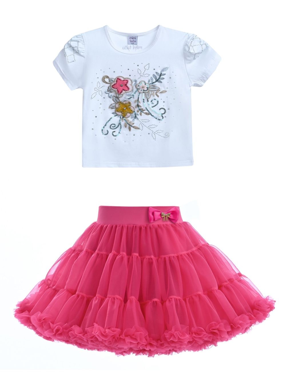 Mimi Tutu Flora Flowers skirt set - White von Mimi Tutu