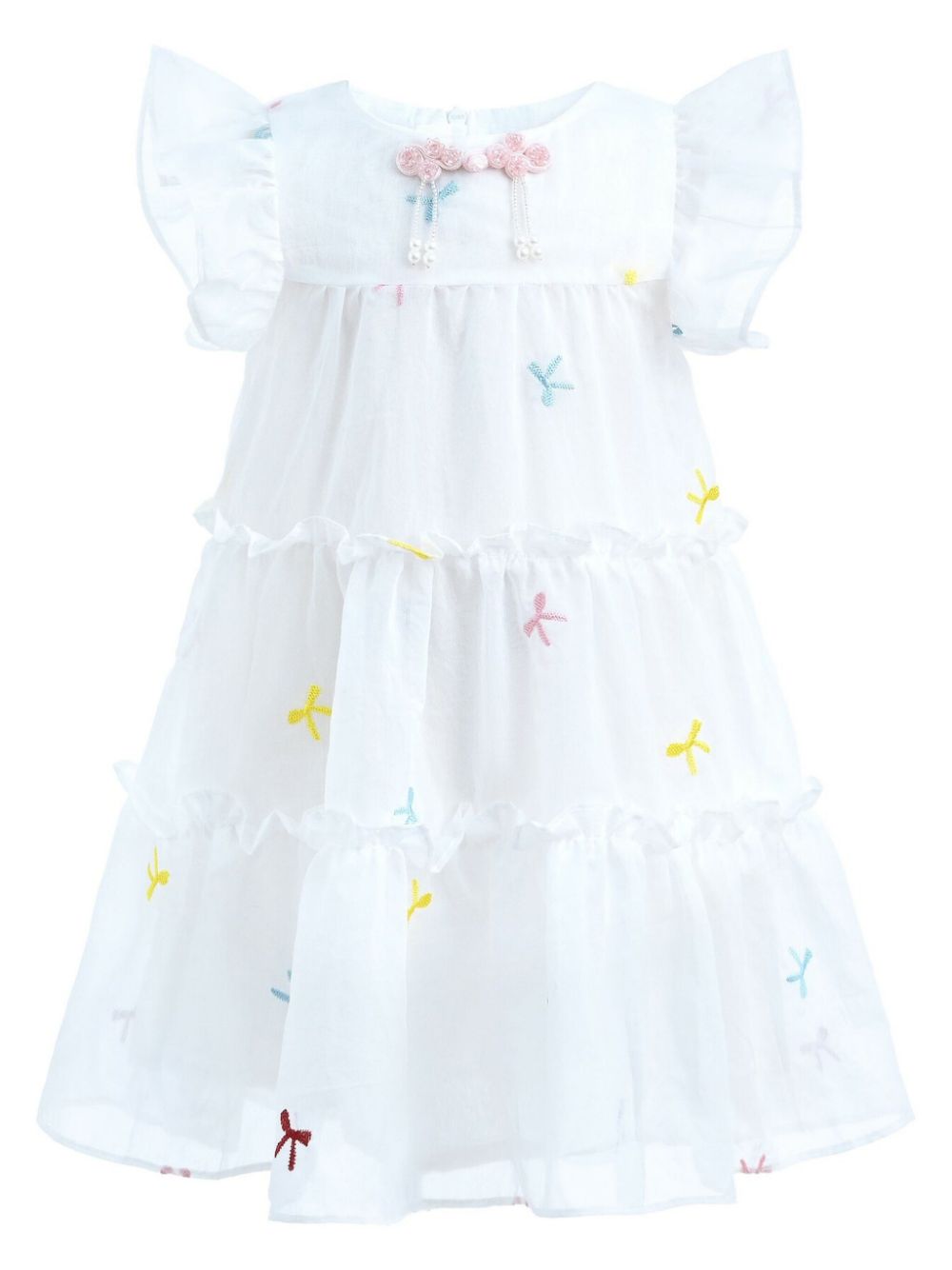 Mimi Tutu floral-embroidery dress - White von Mimi Tutu