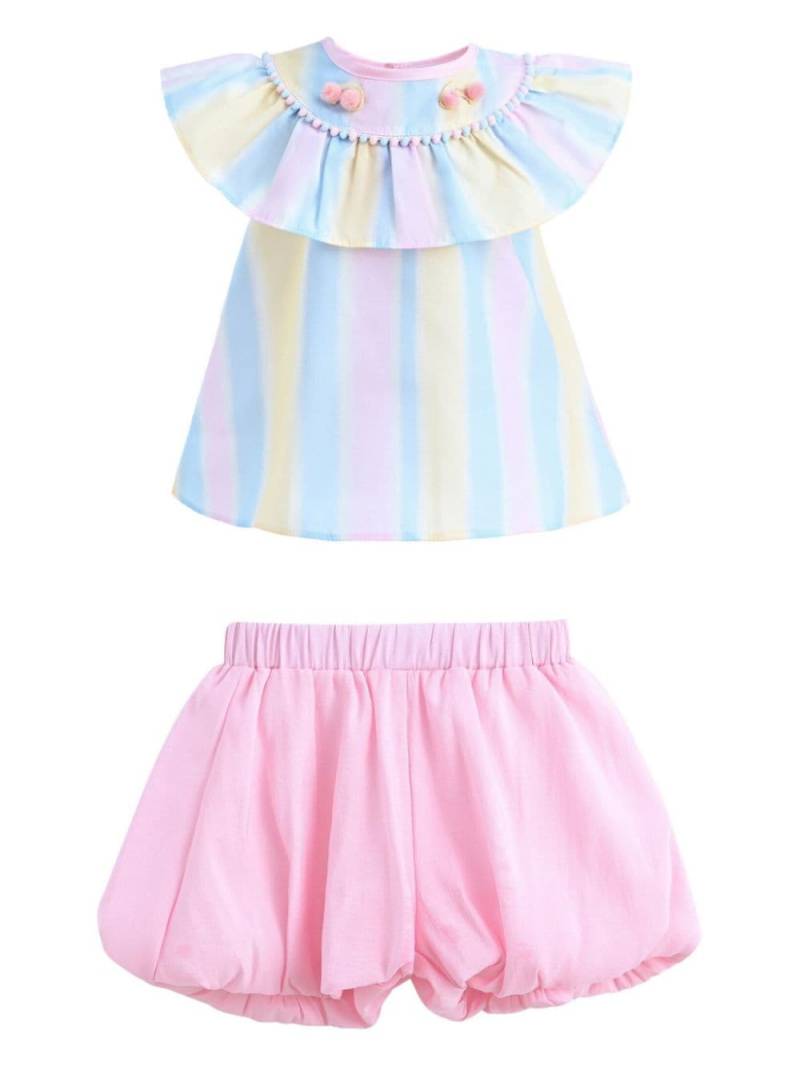 Mimi Tutu rainbow striped top and shorts set - Pink von Mimi Tutu