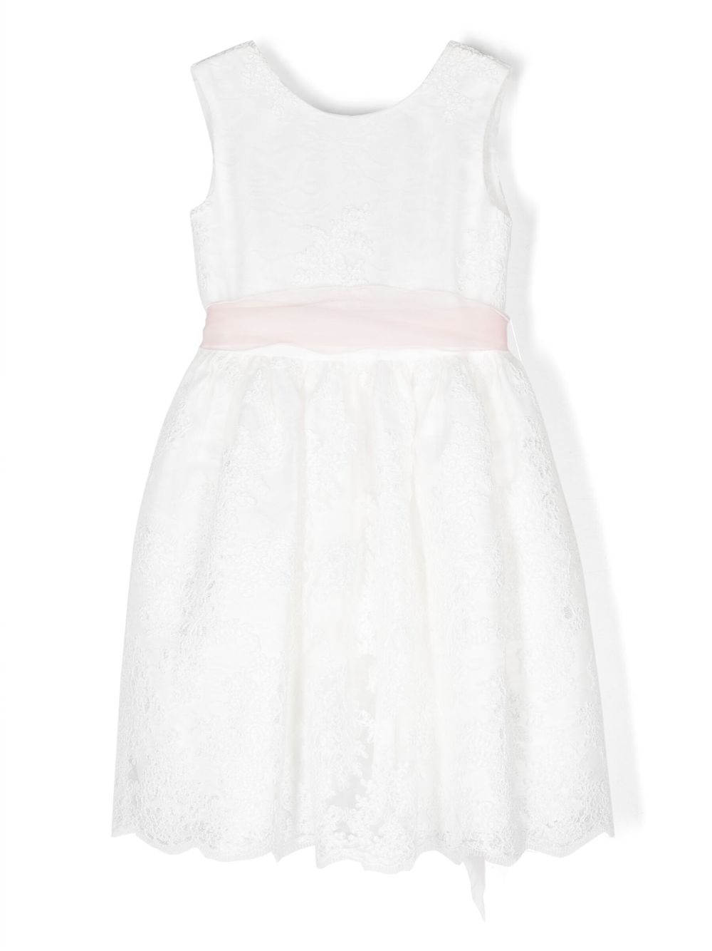 Mimilù Chantilly-lace tulle dress - White von Mimilù