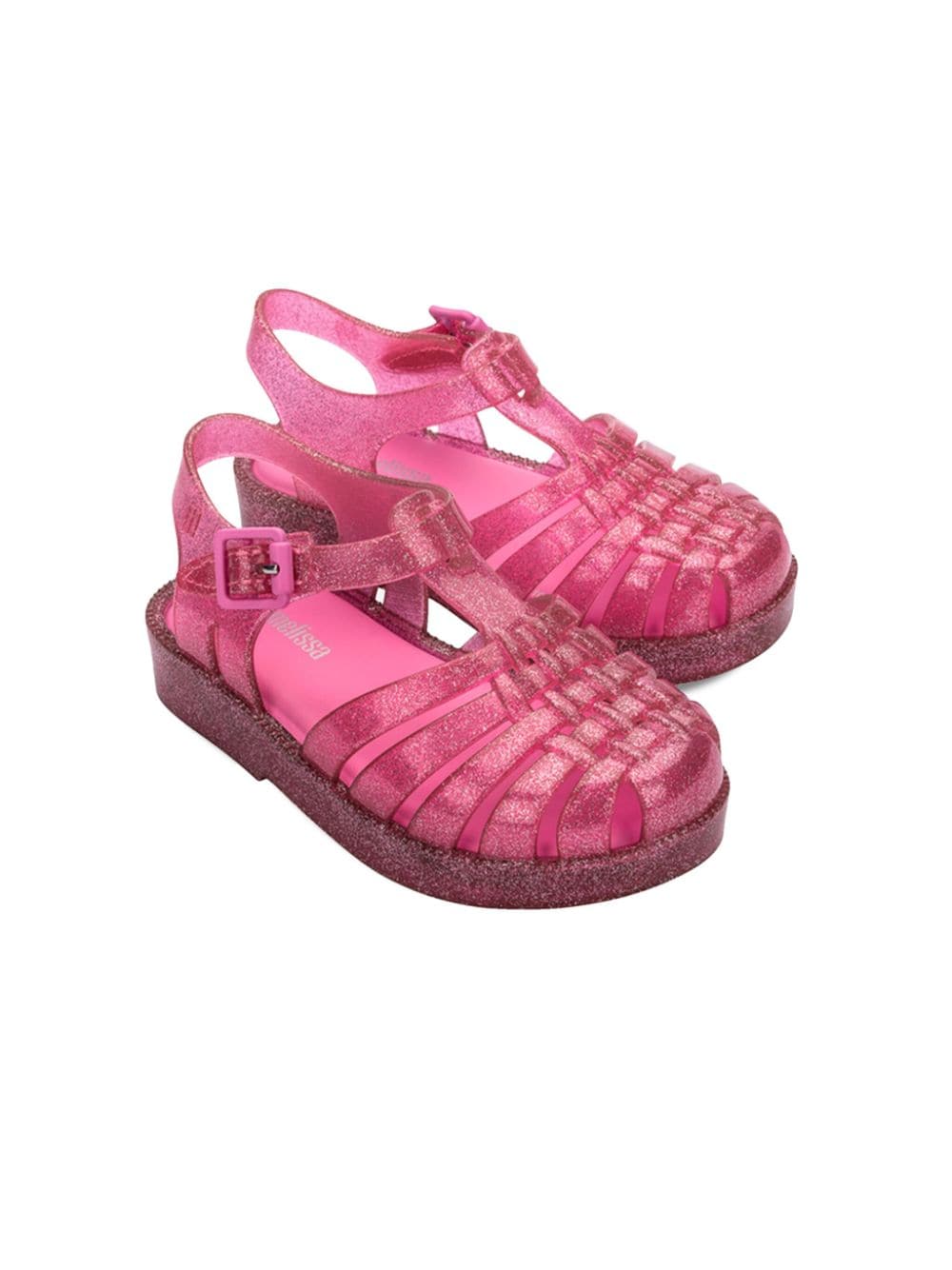 Mini Melissa buckle-fastening jelly sandals - Pink von Mini Melissa