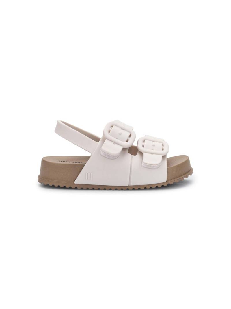 Mini Melissa two-strap buckled sandals - White von Mini Melissa