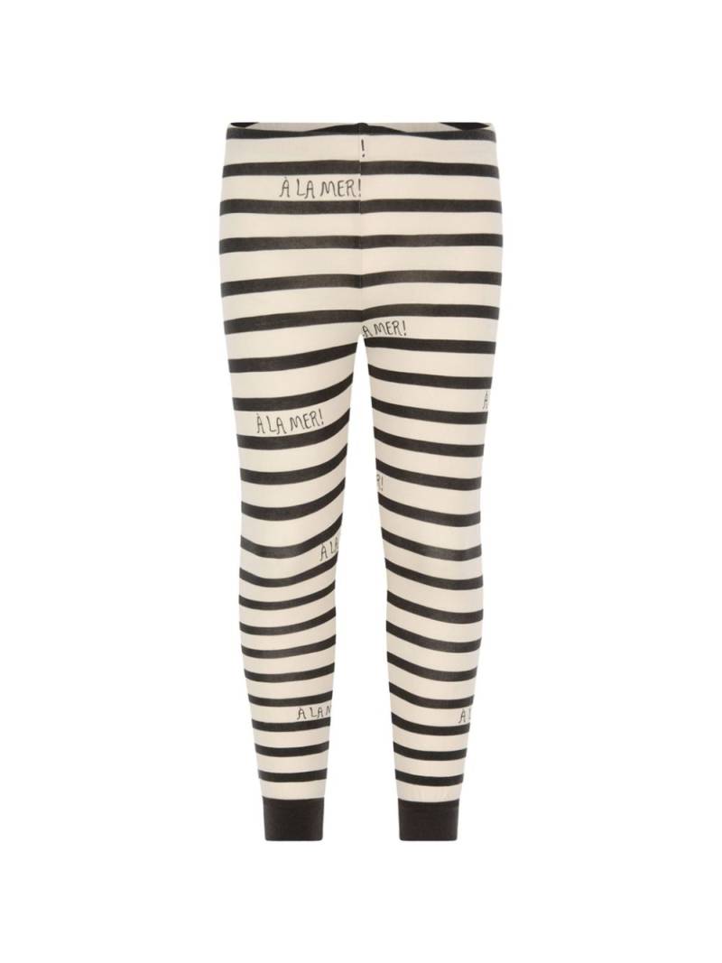 Mini Rodini À La Mer striped leggings - Neutrals von Mini Rodini