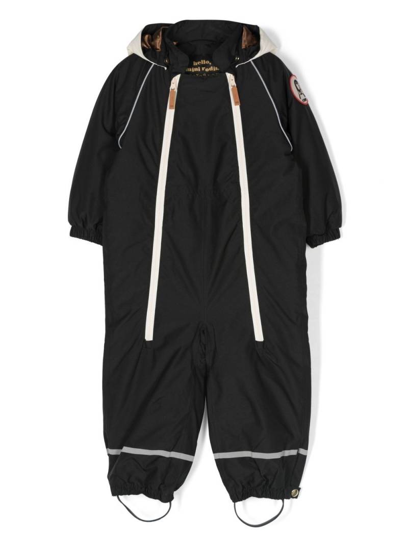 Mini Rodini Alaska Panda padded snowsuit - Black von Mini Rodini