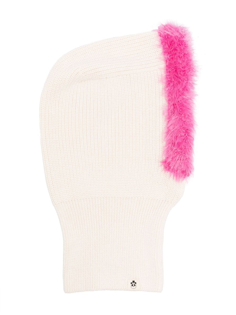 Mini Rodini Fuzzy ribbed-knit balaclava - Neutrals von Mini Rodini