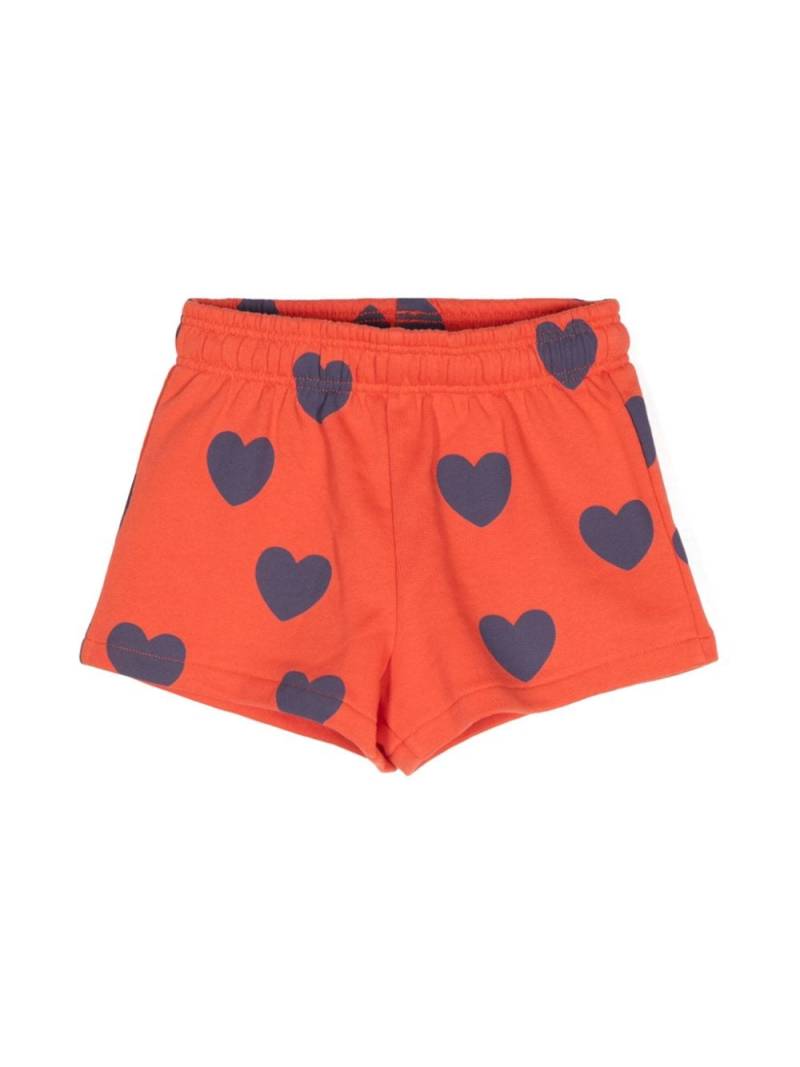 Mini Rodini Hearts elasticated-waist shorts - Orange von Mini Rodini