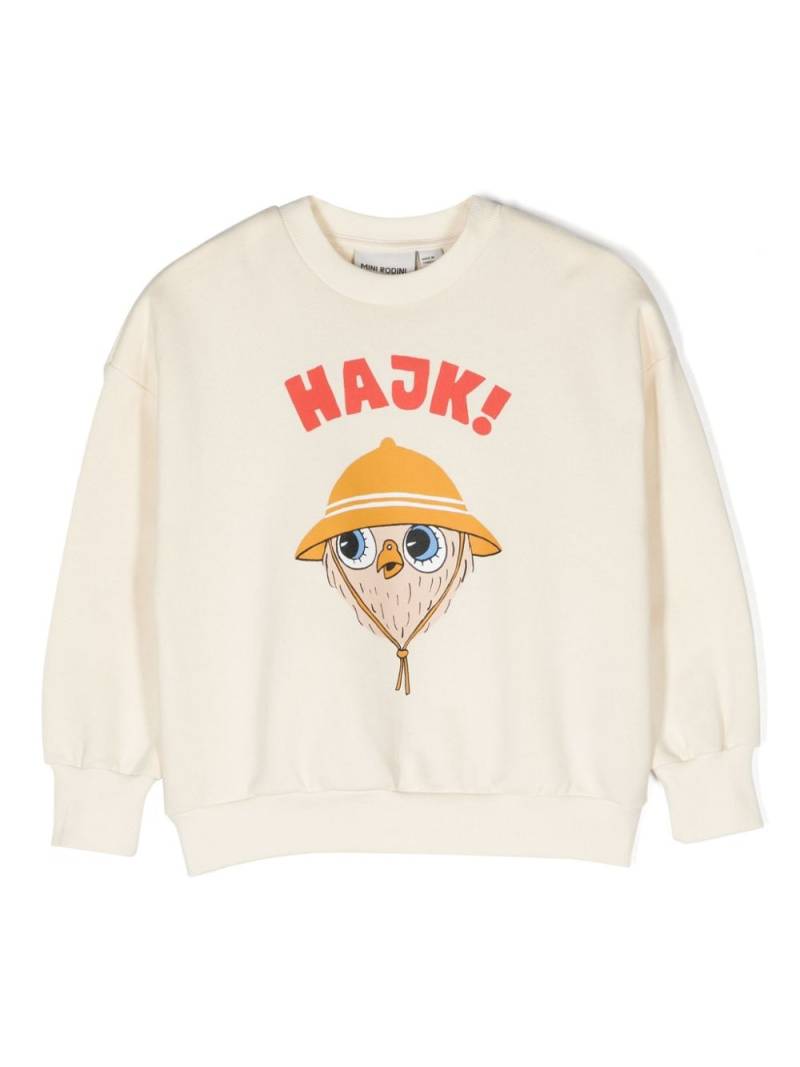 Mini Rodini Hike cotton sweatshirt - Neutrals von Mini Rodini