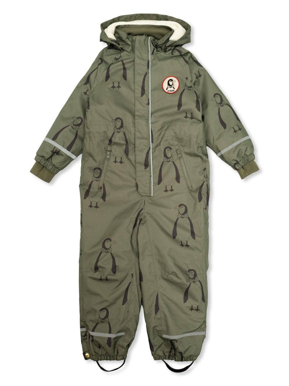 Mini Rodini Kebnekaise Penguin snowsuit - Green von Mini Rodini