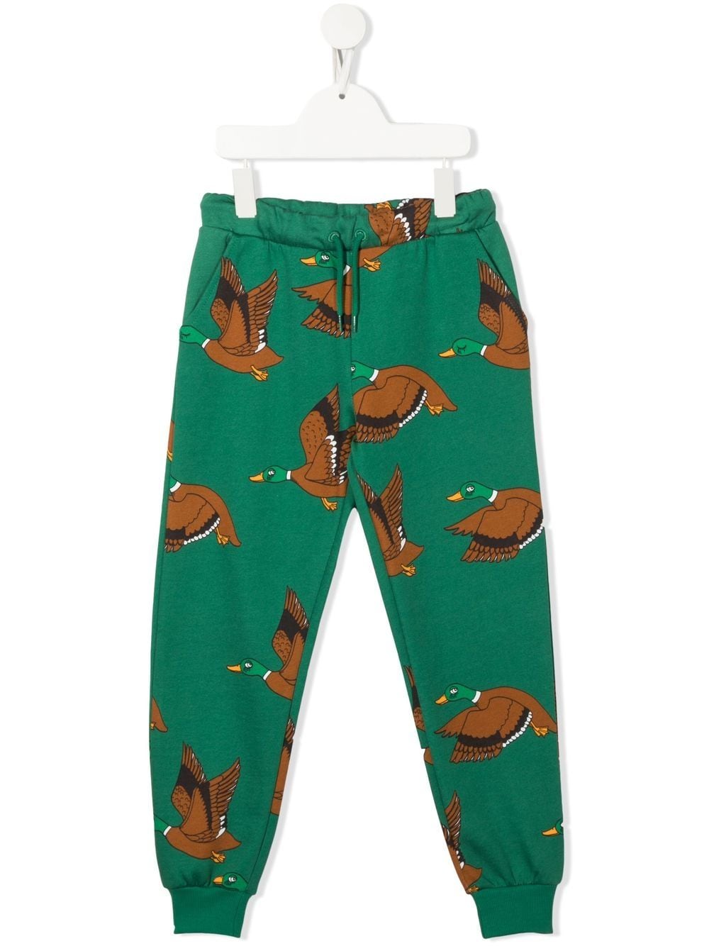 Mini Rodini Mallard-print tracksuit trousers - Green von Mini Rodini