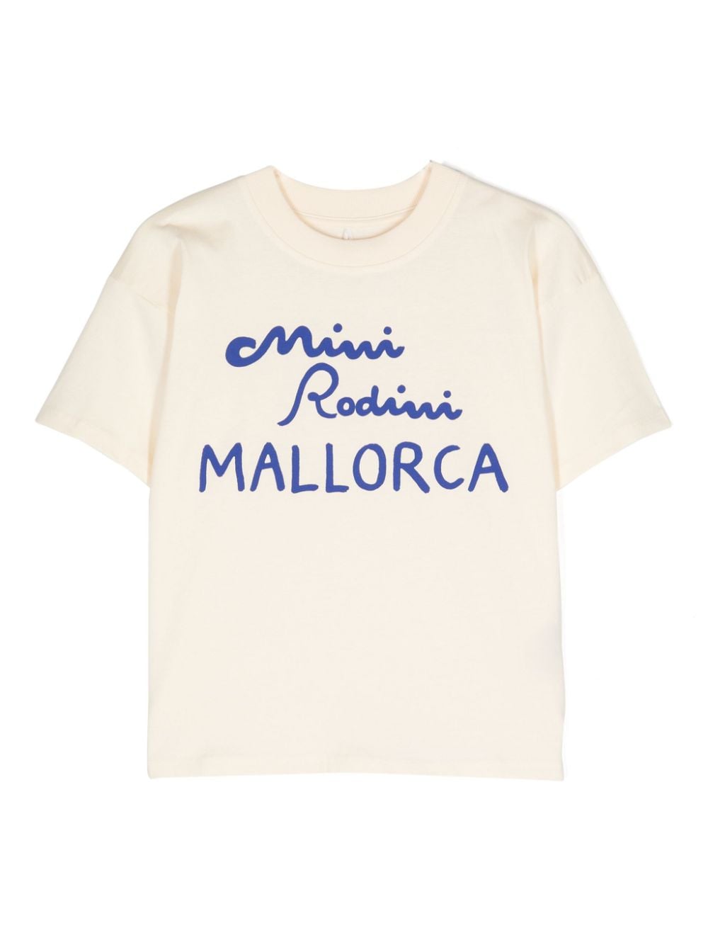 Mini Rodini Mallorca-print organic cotton T-shirt - Neutrals von Mini Rodini