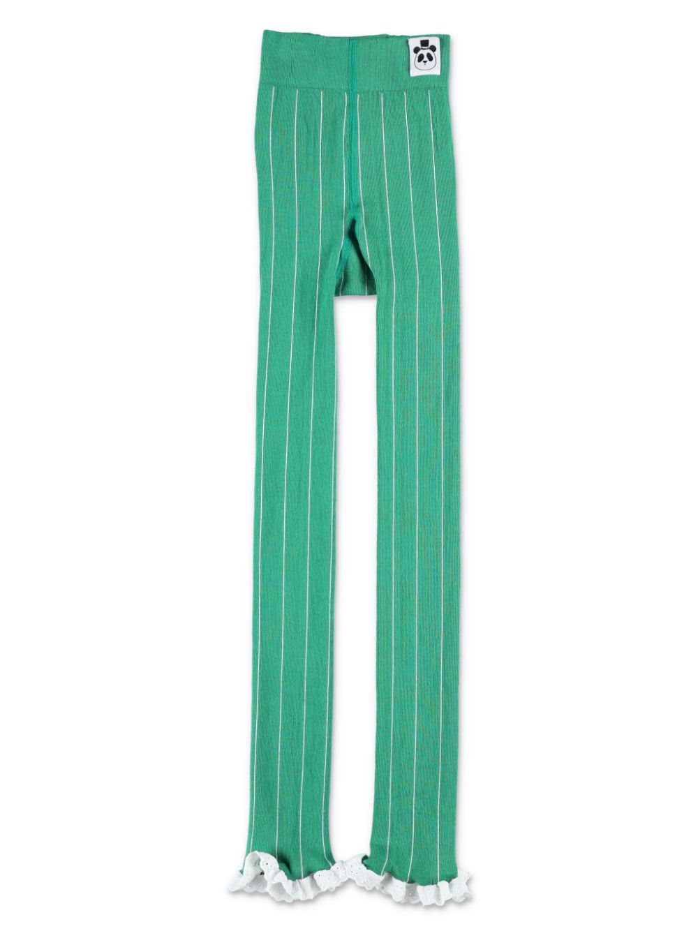 Mini Rodini Pinstripe frilled leggings - Green von Mini Rodini