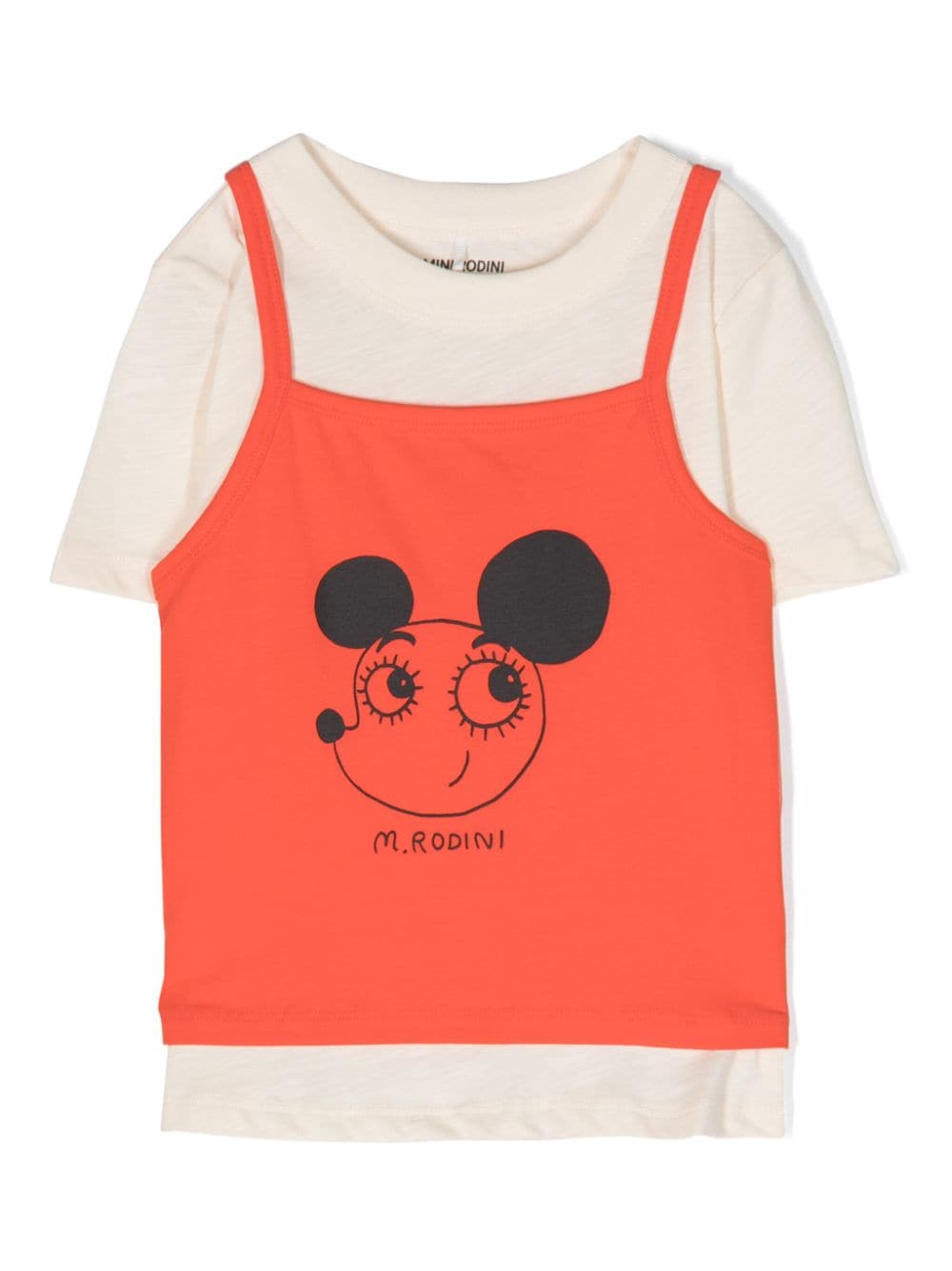 Mini Rodini Ritzratz cotton T-shirt - Orange von Mini Rodini