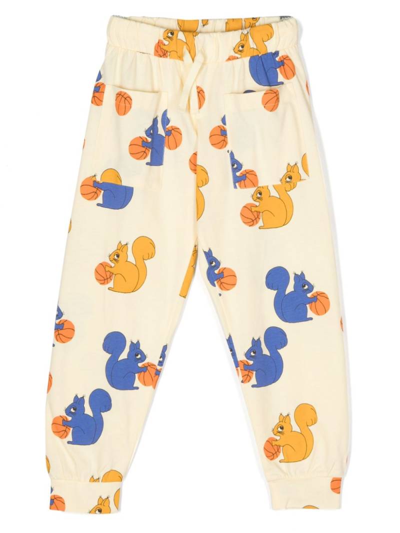 Mini Rodini Squirrels all-over print trousers - Yellow von Mini Rodini