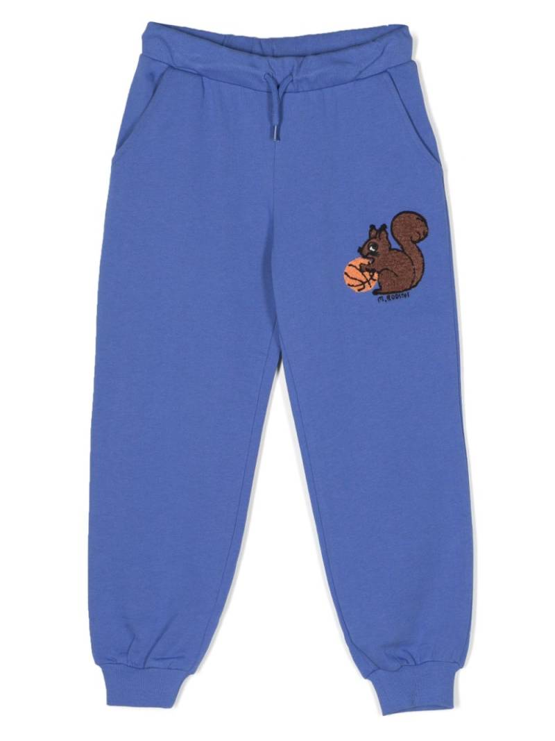 Mini Rodini Squirrels track pants - Blue von Mini Rodini