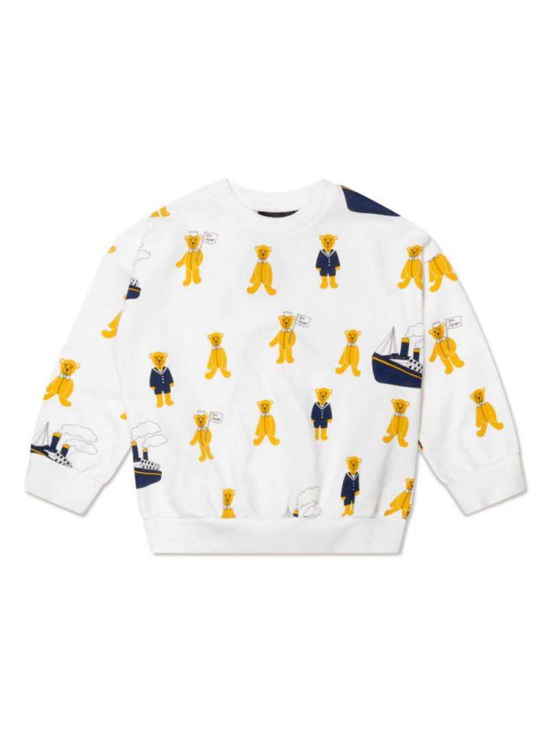 Mini Rodini Teddybears-print crew-neck sweatshirt - White von Mini Rodini