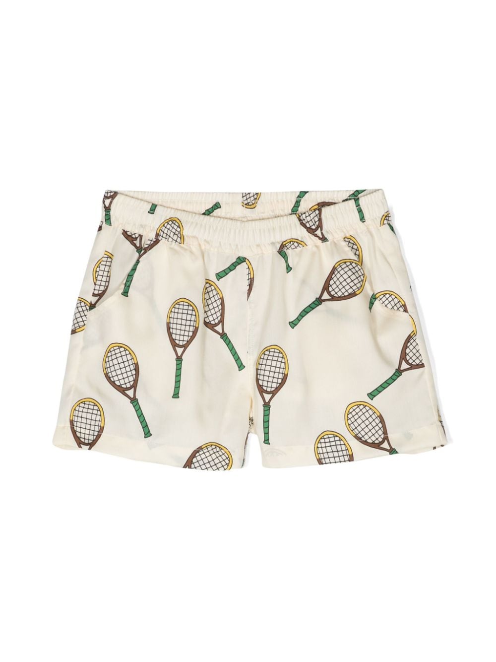 Mini Rodini Tennis-print lyocell shorts - Neutrals von Mini Rodini